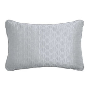 Ted Baker T Quilted Cushion 60x40cm Silver