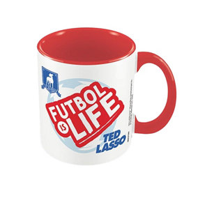 Ted Lo Futbol Is Life Mug White/Red/Blue (One Size)