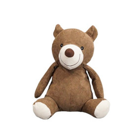 Teddy Bear Doorstop Weighted Plush Animal Novelty Home Decor Gift Brown - 25cm