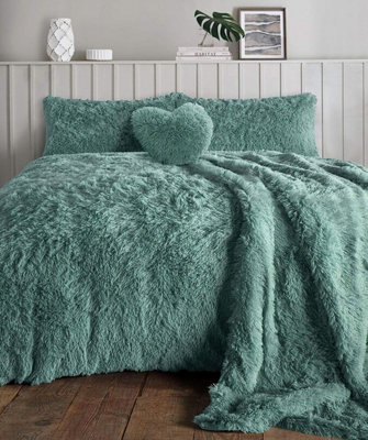 Teddy Bear Fleece Long Fur Cuddles Alaska Luxury Duvet Cover Set