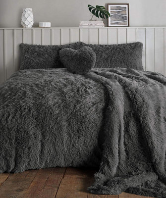 Teddy bear fleece duvet cover set on sale