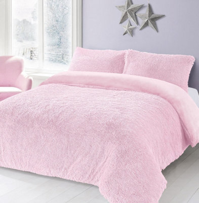 Teddy Bear Fleece Long Fur Cuddles Alaska Luxury Duvet Cover Set Warm Cosy Soft Teddy Bedding Set