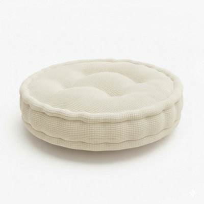 Teddy Fabric Round Booster Cushion Soft Seat Riser Pad for Dining Chair ...