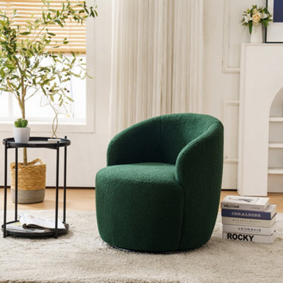 Green swivel best sale accent chair