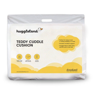 Teddy Fleece Bed Reading Cushion Pillow with Arms Lumbar Support - 5