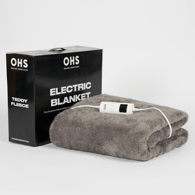 Teddy Fleece Heated Electric Blanket Throw Over Winter Warm Remote Control - 3