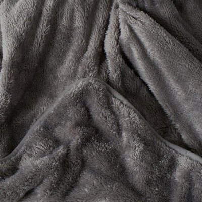 Teddy Fleece Heated Electric Blanket Throw Over Winter Warm Remote Control - 4