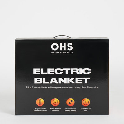 Teddy Fleece Heated Electric Blanket Throw Over Winter Warm Remote Control - 9