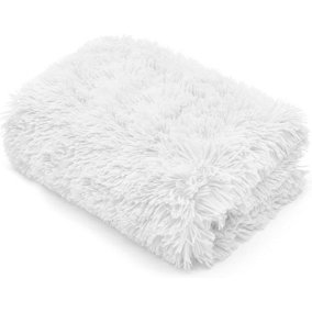 Teddy Fur Throw Blanket With Reversible Plain Sherpa Teddy Fleece Luxury Fluffy Fur Throw Blanket