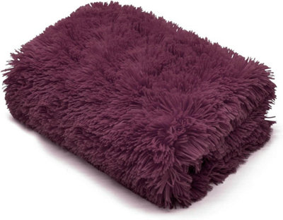 Teddy Fur Throw Blanket With Reversible Plain Sherpa Teddy Fleece Luxury Fluffy Fur Throw Blanke