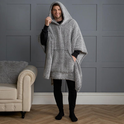 Loungeable TEDDY BEAR FLEECE SLEEVE BLANKET PONCHO - Pyjama - taupe
