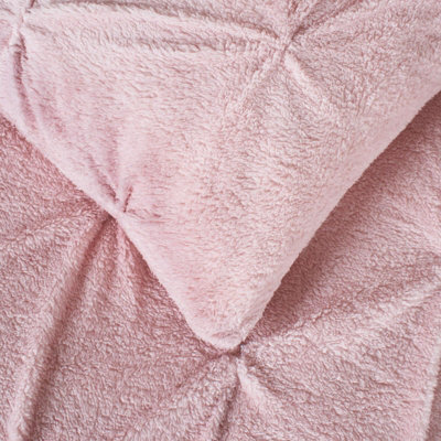 Teddy Pintuck Duvet Cover Set Bedding Quilt Warm