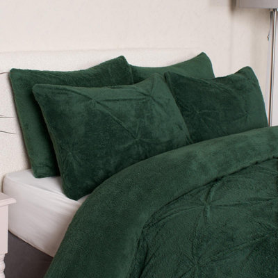 Teddy Pintuck Duvet Cover Set Bedding Quilt Warm