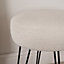 Teddy Stool Boucle Hairpin Round Home Seat Cushioned Foot Rest