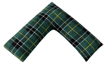 Teddy Tartan Check V Shape Complete Pillow For Soft Back Neck Nursing Pregnancy