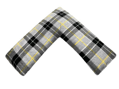 Teddy Tartan Check V Shape Complete Pillow For Soft Back Neck Nursing Pregnancy