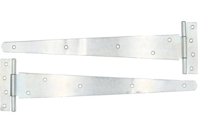 Tee Hinge 400mm Zinc (BZP), Perfect for Gates. Pack of 2