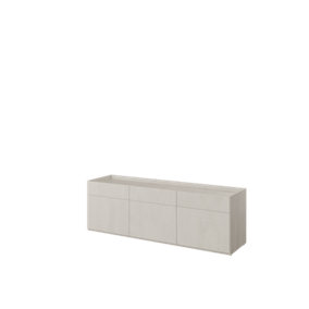 Teen Flex 08 Sideboard Cabinet in Silk Flou - 1500mm x 520mm x 420mm - Modern Storage with Display Elegance