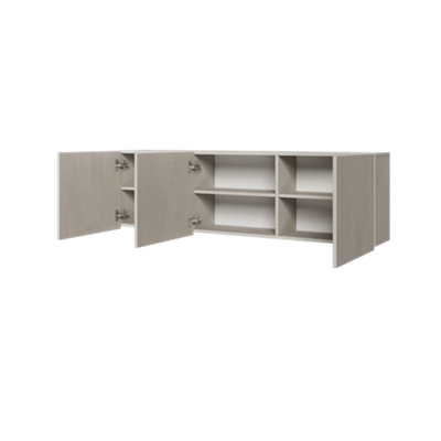 Teen Flex 09 Hanging Cabinet in Silk Flou - 1500mm x 450mm x 270mm - Streamlined Storage for Contemporary Spaces