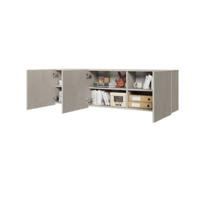 Teen Flex 09 Hanging Cabinet in Silk Flou - 1500mm x 450mm x 270mm - Streamlined Storage for Contemporary Spaces