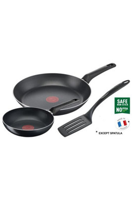 Tefal B5709232 Simple Cook 20cm & 28cm Frying Pans & Spatula | DIY At B&Q