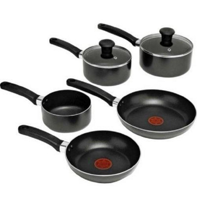 Tefal TEF-B020S544 Delight Cookware Set-Black, 5 Pieces