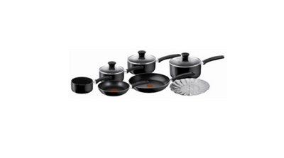 Tefal Delight B020S744  Non-Stick 7 pcs Frying Pan Saucepan Cookware Set - Black