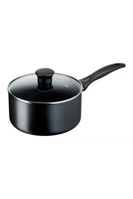 Tefal Essential 5 Piece Non Stick Aluminium Pan Set Black