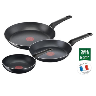  Tefal Set of 3 Frying Pans Aroma 22 – 24 – 26 cm, Forged  Aluminium, Black, 26 cm : Home & Kitchen