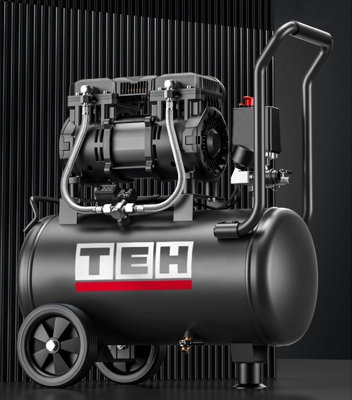 TEH 24L Air Compressor Oil Free 1500W 210L min Portable 100% Copper Motor
