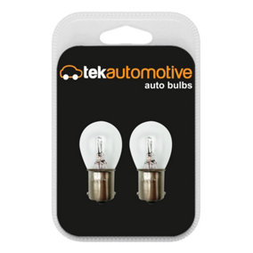Tek Automotive 382 P21W Car Bulbs Brake Tail Indicator Reverse Fog Light 12V 21W BA15S - Twin Pack
