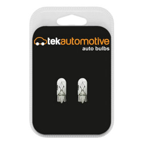 Tek Automotive 501 W5W Car Bulbs Side Tail Indicator Interior Number Plate Light 12V 5W W2.1x9.5D - Twin Pack