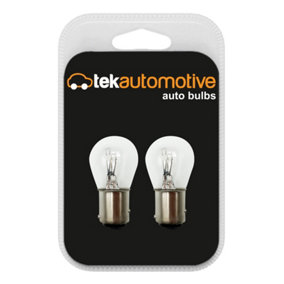 Tek Automotive 566 P21/4W Car Bulbs Brake Light Bulb Fog Light Bulb Tail Light Bulb 12V 21/4W BAZ15D Off Set Pins - Twin Pack