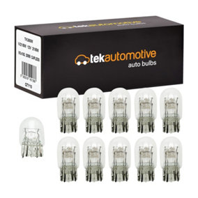 Tek Automotive 580 W21/5W Car Bulbs Brake Tail DRL Light 380W 12V 21/5W W3x16Q Capless - Pack of 10