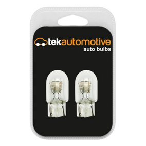 Tek Automotive 582 W21W Bulb Brake Light Indicator Fog DRL Reverse Light Bulb 382W 12V 21W W3x16D Capless T20 - Twin Pack
