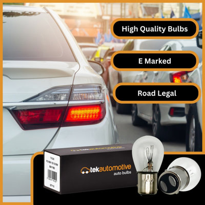 Tek Automotive P21/5W Brake and Tail Light Bulbs 380 12V 21/5W BAY15D - Box of 10 Car Bulbs