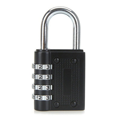 TekBox 4 Digit Combination Padlock in Black