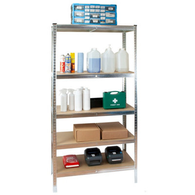 TekBox Boltless Garage Silver Shelving Rack