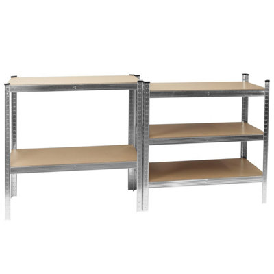 TekBox Boltless Garage Silver Shelving Rack