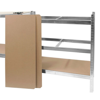 TekBox Boltless Garage Silver Shelving Rack