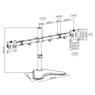 TekBox Dual Screen Monitor Mount
