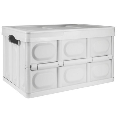 TekBox Large Folding Storage Box White DIY at B&Q