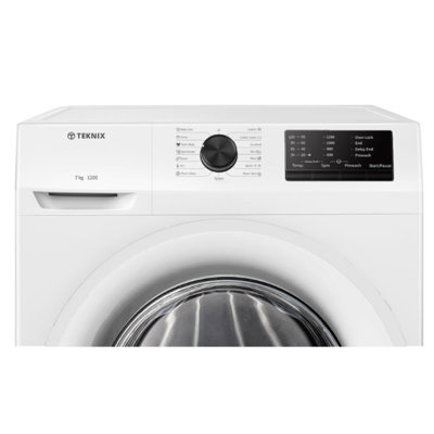 Teknix TKW7122HW - White Freestanding 7KG Washing Machine - 1200 RPM ...