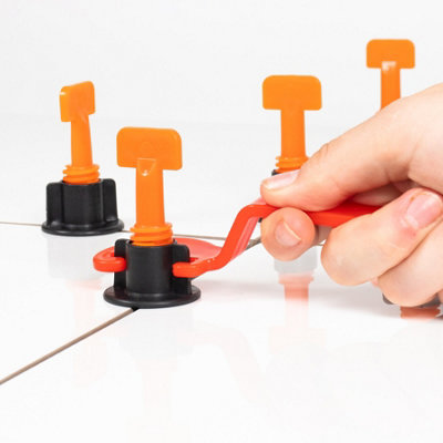 TekTools Reusable Tile levelling System ( T-Lock) Quantity: Pack of 50 + Tool