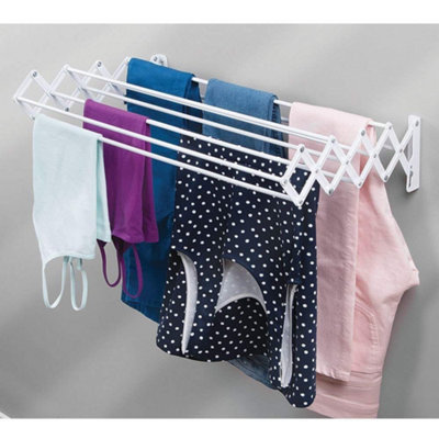 Teleclip Extendable Wall Dryer with 74cm Length, Space-Saving Clothes ...