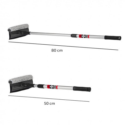 Telescopic Aluminium Handle Car Window Insect Cleaner Sponge Squeegee Microfibre Head H407340