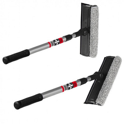 Telescopic Aluminium Handle Car Window Insect Cleaner Sponge Squeegee Microfibre Head H407340 - 5