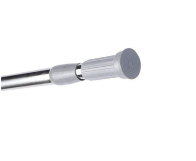 Telescopic Extendable & Adjustable Short Metal Tension Bath Rod with No Drilling Shower Curtain Pole Chrome 140 - 260 - 5