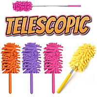 Telescopic Extendable Magic Microfibre Cleaning Feather Duster Extending Brush