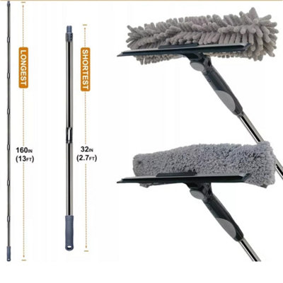 Telescopic Extendable Window Cleaner Equipment Glass Cleaning 4.5m ...